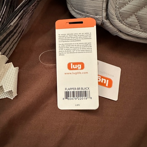 NWT Lug Silver Quilted Flapper Crossbody Bag Handbag w/extra strap - Picture 3 of 7